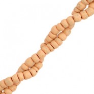 Coconut beads disc 4mm Honey peach